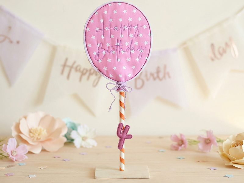 Preview: Geburtstags Ballon - ITH-Stickdatei